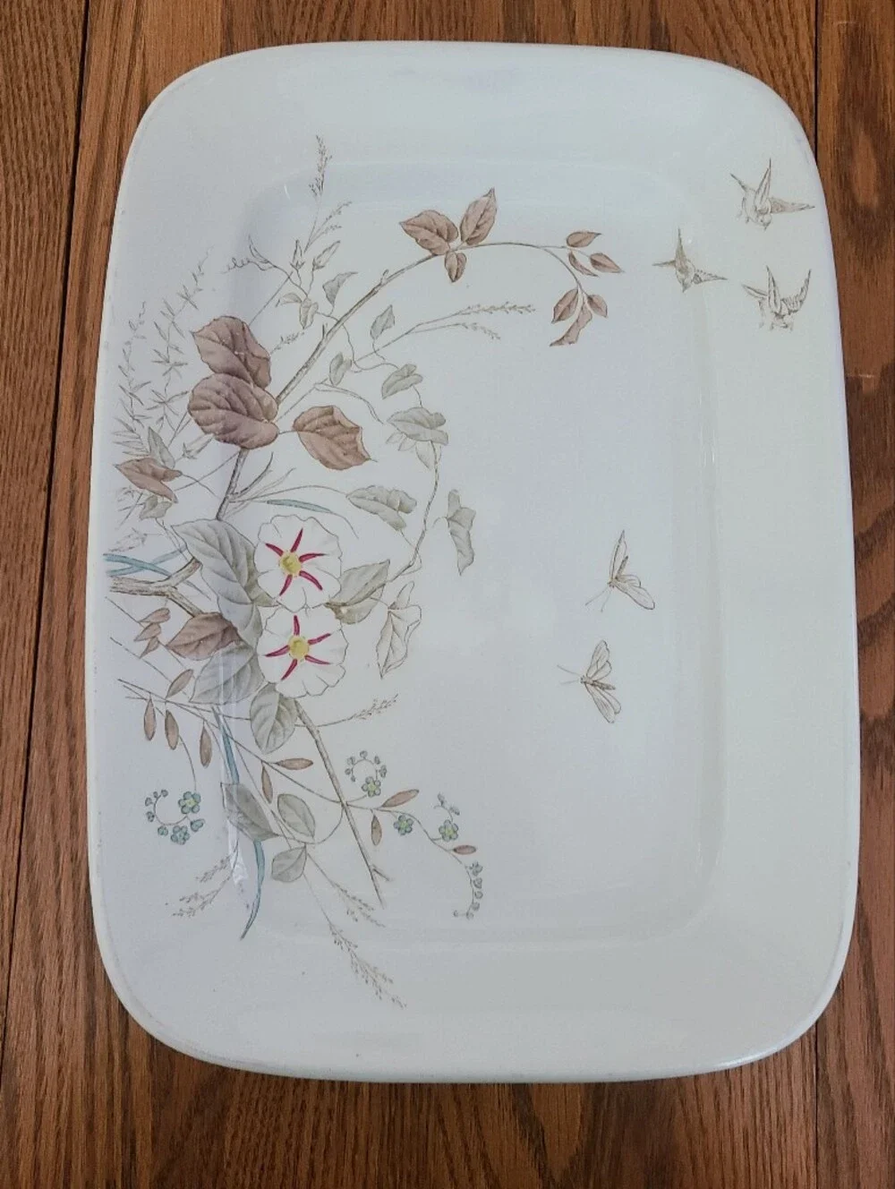 Antique Alfred Meakin Royal Ironstone China Platter featuring  Morning Glory